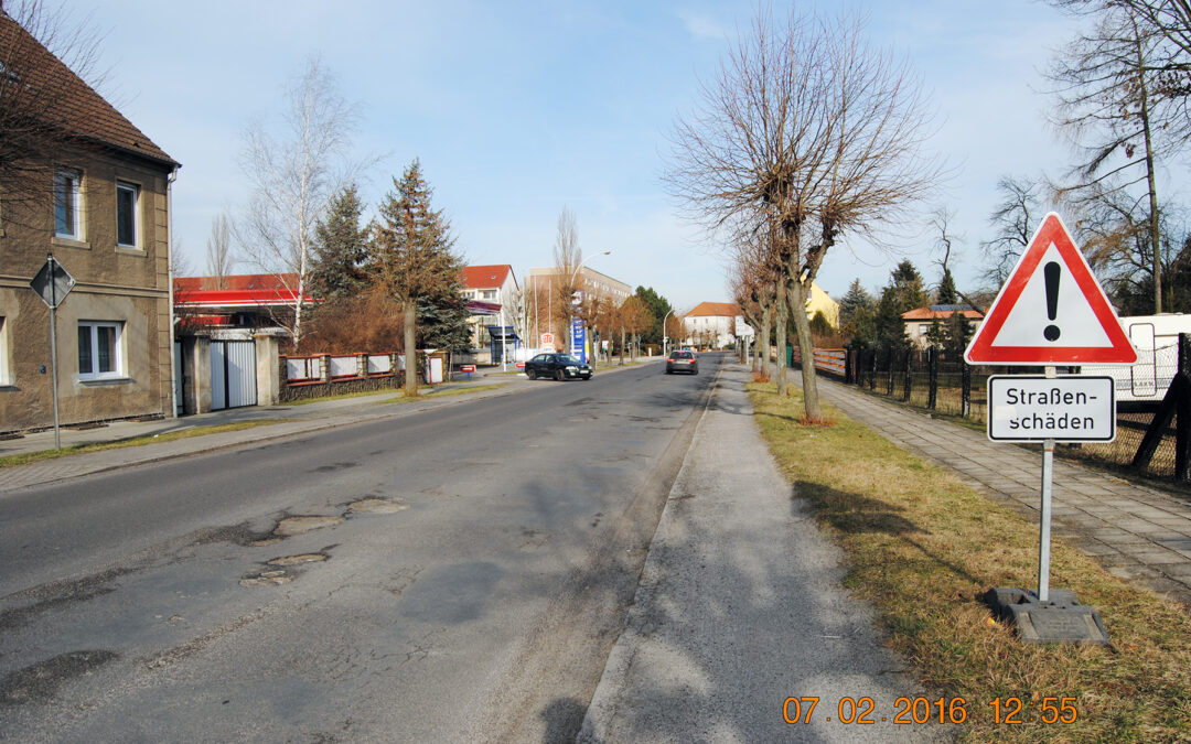 Sanierung der L62 in Finsterwalde muss endlich kommen!